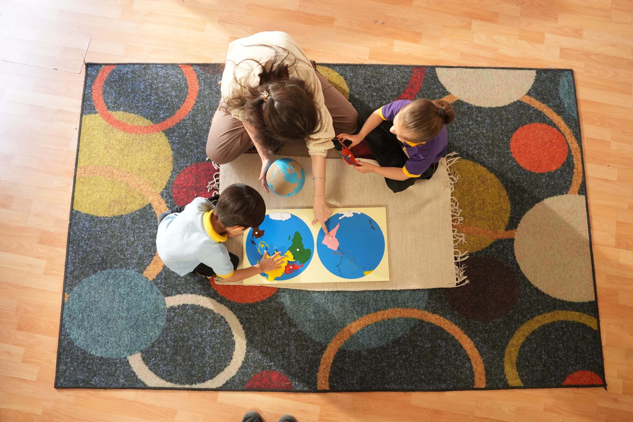A prepared Montessori-inspired classroom at Aster